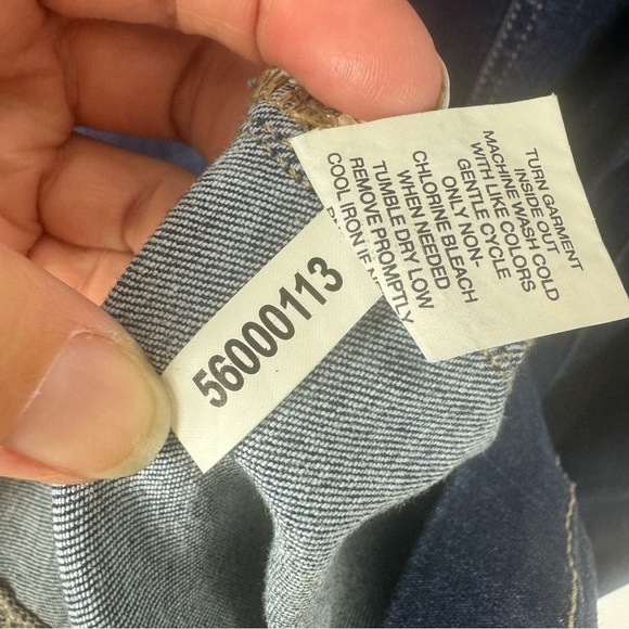 New York & Company Womens Blue Denim Dress Medium Snap Buttons Long Sleeve - Picture 8 of 9